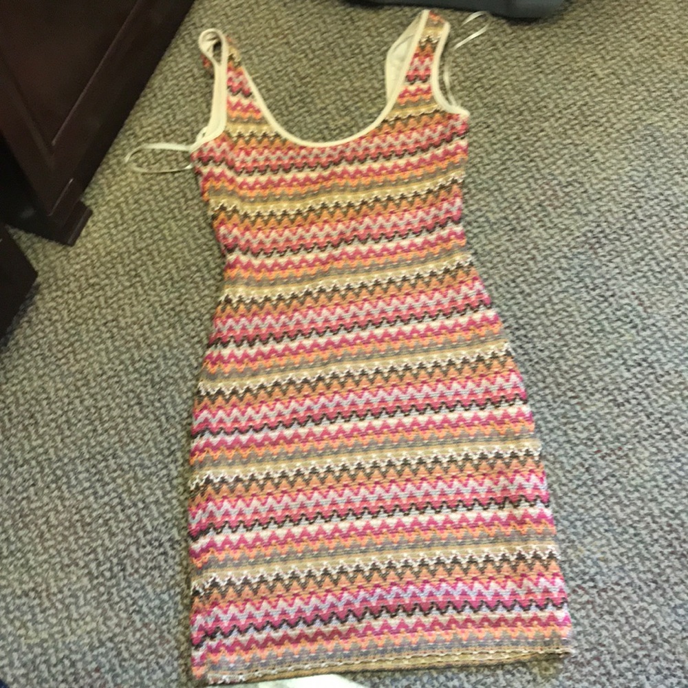 Multicolor stretch knit dress